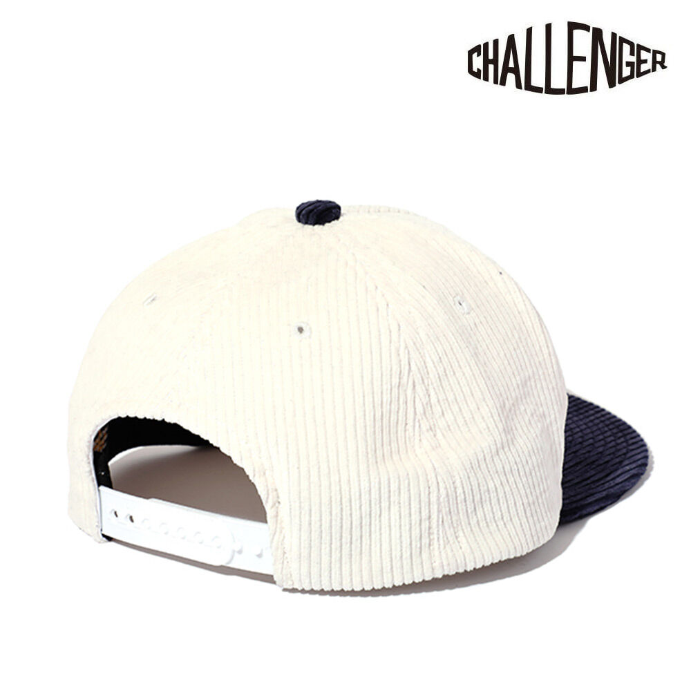チャレンジャー CHALLENGER CORDUROY CURSIVE CAP WHITE×N