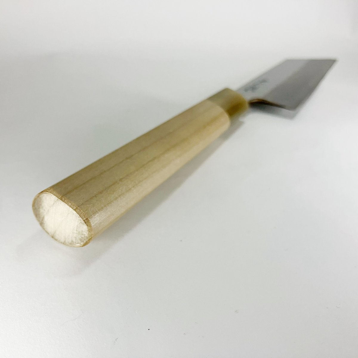 むきもの包丁 白鋼 霞 水牛柄 6寸 (180mm) | 刃物の老舗 本家かね惣