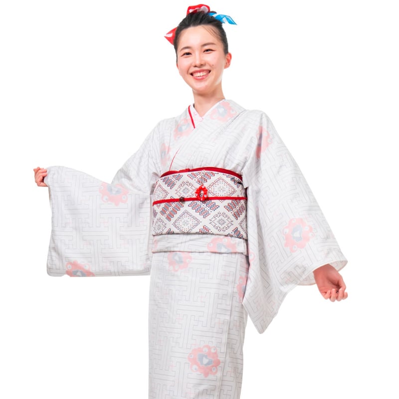 大島紬 秋名バラ×ミャクミャク（大阪・関西万博公式ライセンス商品