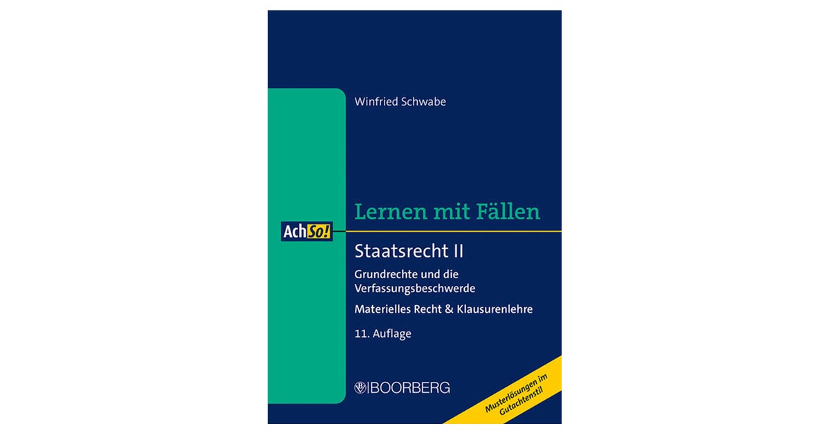 Schwabe | Lernen mit Fällen: Staatsrecht II | 11. Auflage | 2025