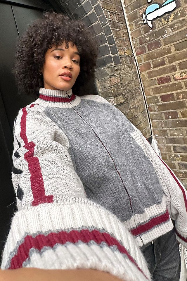 Jaded London Team 85 Knit Jacket | Urban Outfitters UK