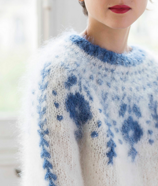 Ravelry: P24 「食器」模様のロピ風セーター pattern by Porcs-épics