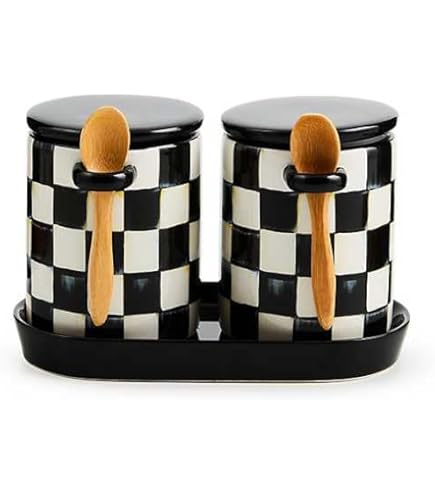 Amazon｜MACKENZIE-CHILDS 小さなエナメルキャニスター キッチン保存