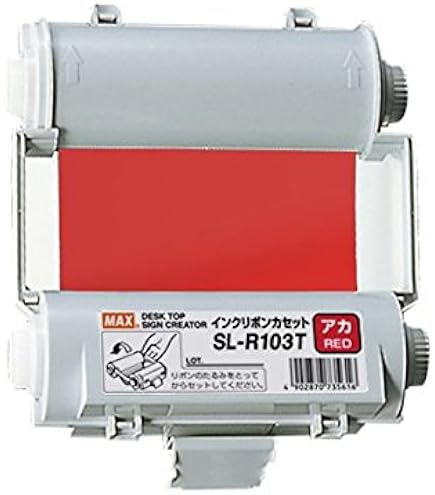 Amazon | MAX ビｰポップ 使い切りインクリボンカセット 赤 SL-R103T