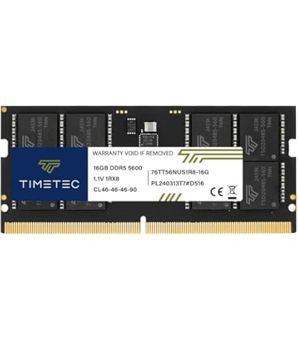 Amazon.co.jp: Timetec 16GB KIT(2x8GB) DDR5 4800MHz PC5-38400