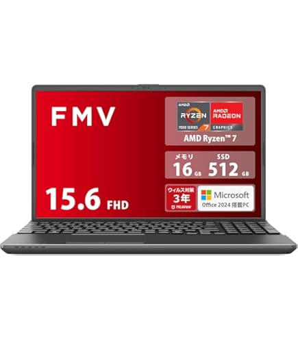 Amazon.co.jp: FMVA77H2B LIFEBOOK AH 15.6型 Core i7/16GB/512GB/Off