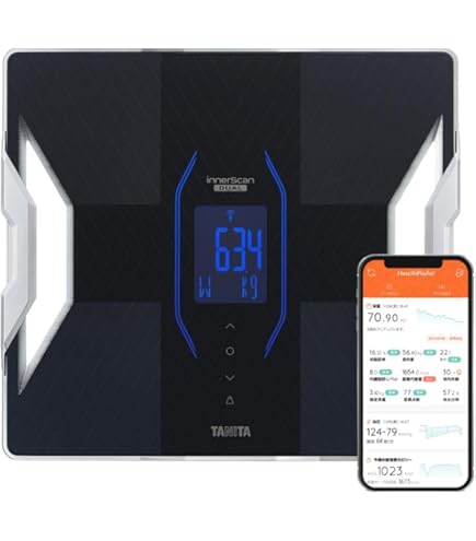Amazon.co.jp: タニタ 体組成計 スマホ 50g 日本製 ブラック RD-907 BK