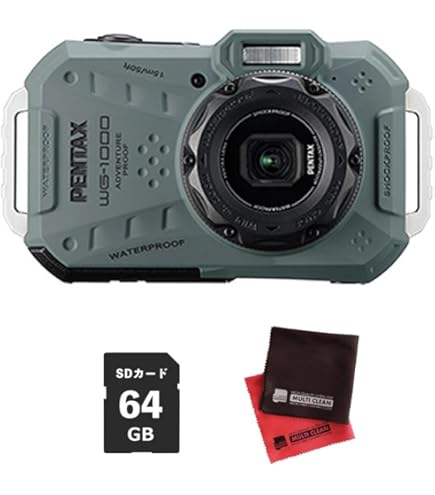 Amazon | ペンタックス PENTAX WG-1000 グレー 【SD128GBセット】 本格