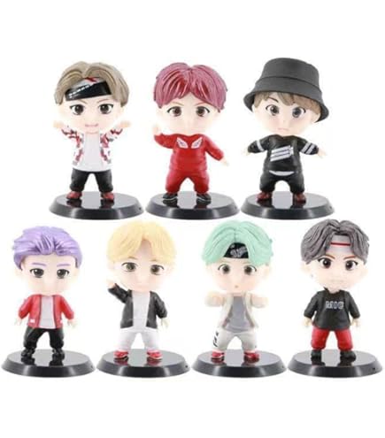 Amazon | 7PCSBTSフィギュアBTSミニドールドールデラックスフィギュア