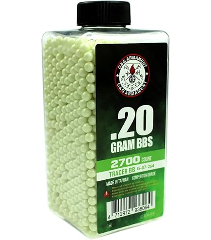 Amazon.co.jp: G&G トレーサーBB弾 0.25g グリーン 2700発入 Tracer BB
