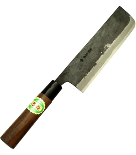 Amazon | 包丁 土佐火造り鍛造黒打 菜切 青紙スーパー 165mm
