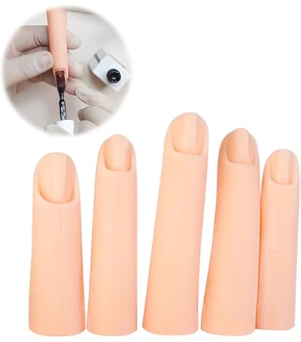 Amazon.co.jp: ネイルアート練習用ハンド、ネイル、シリコン製練習用