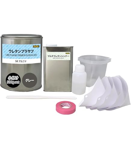 Amazon | naxウレタンプラサフ メガV1 グレー 500gセット/日本ペイント