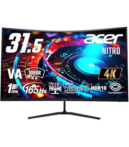 Amazon.co.jp: MSI ゲーミングモニター 31.5インチ 湾曲 4K (3840×2160