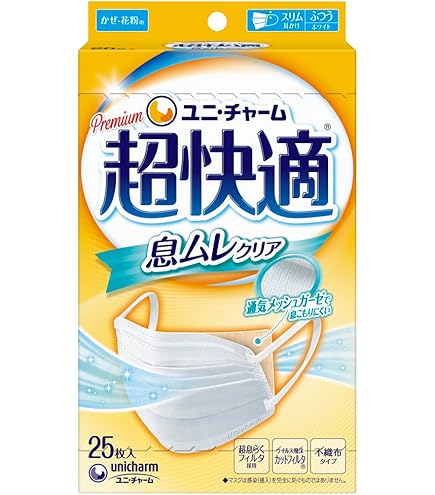 Amazon.co.jp: ユニ・チャーム 超快適マスク プリーツタイプ ふつう