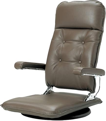 Amazon｜光製作所 座椅子 ブラウン色 本革 日本製 リクライニング