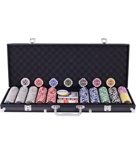 Amazon | ポーカーチップ 500枚 数字 カジノチップ ポーカーセット