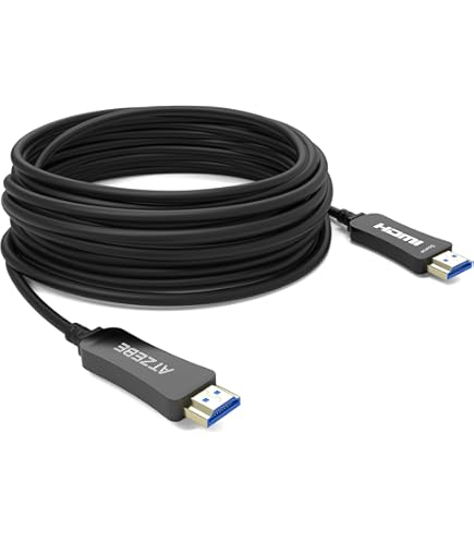 Amazon | DTECH 光ファイバーHDMIケーブル 100m 4K 30Hz 1080p 60Hz