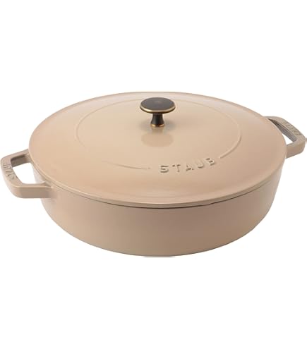 Amazon.co.jp: staub ニダベイユ ソテーパン(蓋つき) 24cm チェリー
