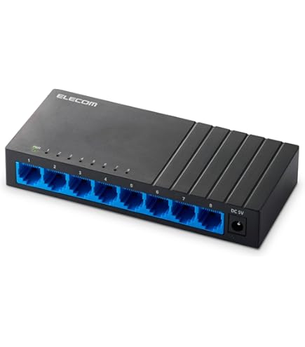 Amazon | エレコム スイッチングハブ 8ポート 10/100Mbps マグネット