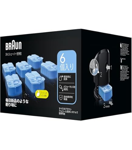 Amazon | BRAUN ブラウン クリーン&リニュー専用洗浄液カートリッジ(4