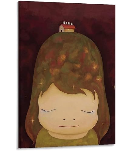 Amazon.co.jp: 奈良美智 ポスター [勉強中(特別額装版)] : ホーム