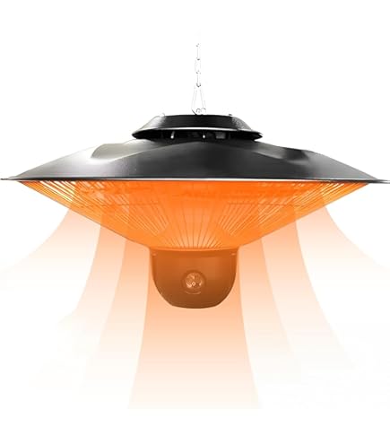 Amazon | ハロゲンヒーター 吊り下げ式パティオヒーター 赤外線 自立型