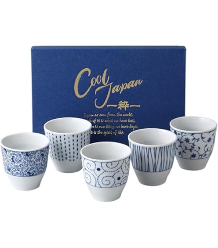 Amazon.co.jp: 青藍窯 セラミック藍 正倉院 瑞鳥 汲出茶器 6点セット