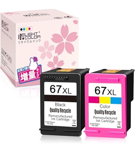 Amazon.co.jp: DELIGHTCOLOR HP用 リサイクル インク HP 67 XL