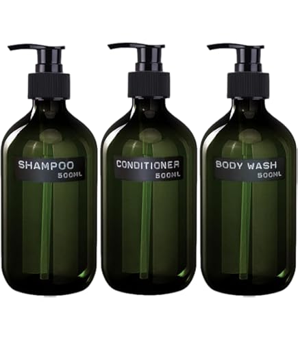 Amazon｜Yeeco シャンプーボトル ディスペンサー 詰め替えボトル 500ml