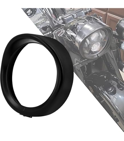 Amazon | ハーレーヘッドライトベゼル バイザーヘッドライトカバー