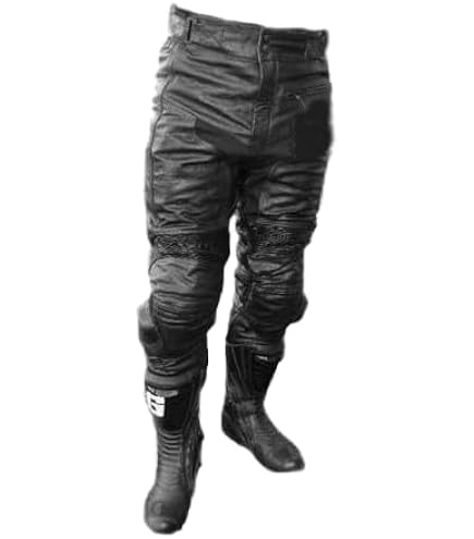 Amazon | 南海部品 NANKAI（ナンカイ） レザーパンツ ブラック/レッド