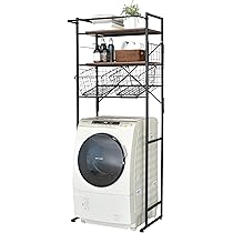 Amazon｜ekans(エカンズ) 棚付きランドリーラック LSH-500B バスケット