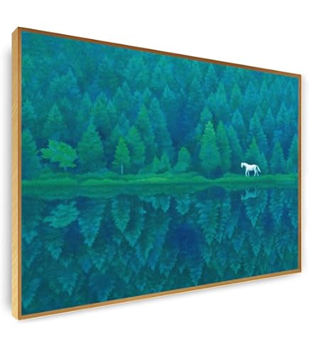 Amazon.co.jp: 東山魁夷緑響く彩美版 風景画 水彩画 油彩 装飾 モダン