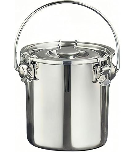 Amazon｜EBM 18-8 パッキン寸胴鍋(目盛付)18cm 吊付｜寸胴鍋