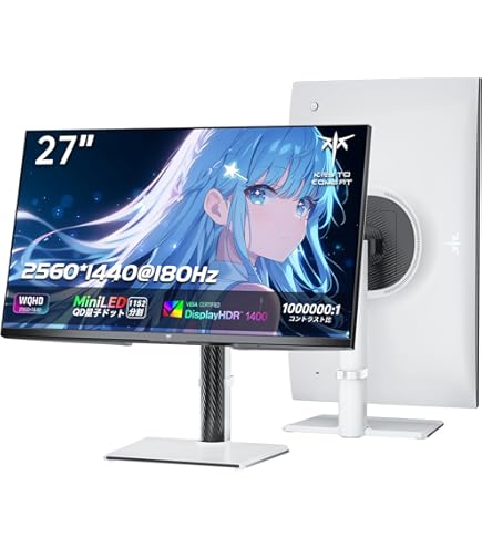 Amazon.co.jp: KEIAN HDR対応27型ワイド量子ドットゲーミングモニター