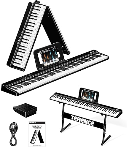 Amazon.co.jp: CEULA 電子ピアノ 88鍵盤 白 スタンド付き キーボード
