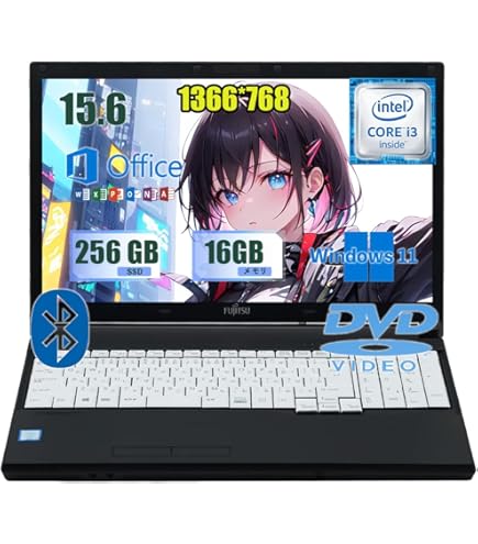 Amazon.co.jp: 【中古品ノートパソコン】富士通ノートPC 13.3インチ
