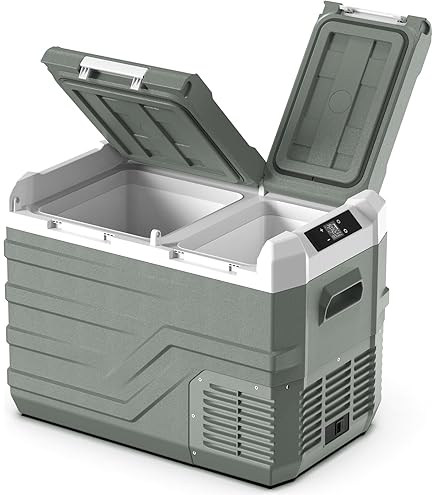 Amazon.co.jp: 「SUNPIE」車載冷蔵庫 30L 2室独立温度制御 ダブル