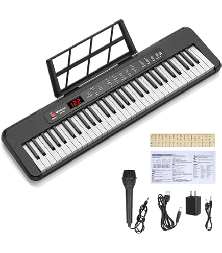 Amazon | 電子ピアノ 折りたたみ 電子キーボード 61鍵盤 キーボード