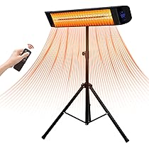 Amazon | ZAPJQL 電気ストーブ 屋外ヒーター ハロゲンヒーター 自立型