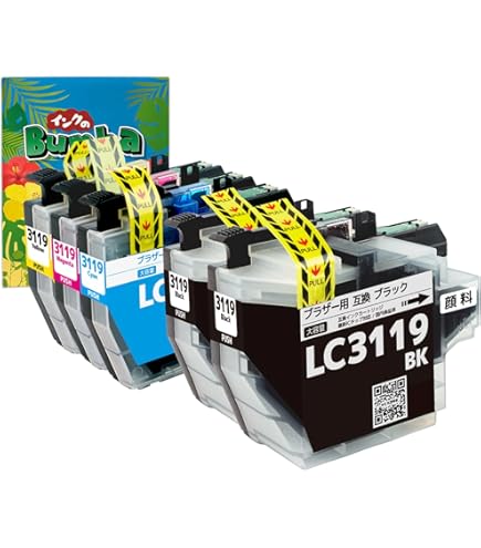 Amazon.co.jp: brother ブラザー LC3119-4PK (BK/C/M/Y)【4色パック(大