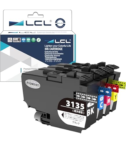 Amazon.co.jp: brother ブラザー LC3135-4PK (PGBK【顔料】×2/C/M/Y