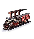Amazon | ROBOTIME 立体パズル 木製 3D ウッドパズル 蒸気機関車 SL