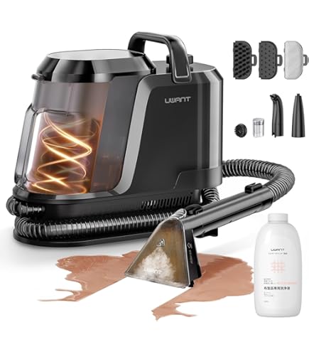 Amazon | 【100℃蒸気×19000Pa吸引力】スチーム カーペットクリーナー