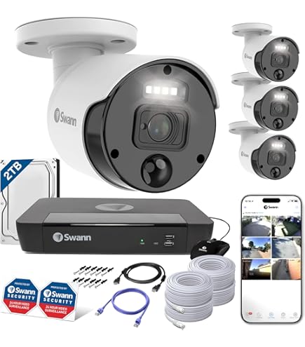 Amazon.co.jp: Swann セキュリティカメラ NVRシステム 8CH 4K 8MP(800