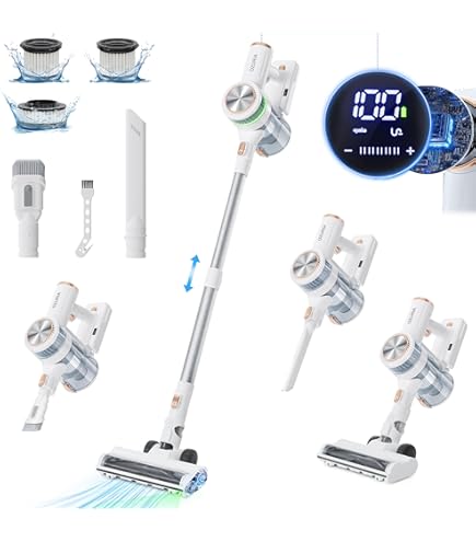 Amazon | 掃除機 コードレス 【2024進級版&45000pa強力吸引&LCD液晶