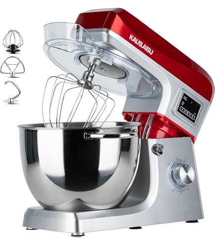 Amazon | KALELAISU スタンドミキサー 8L大容量ボウル 7段階変速 99分