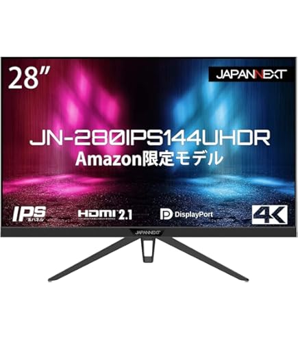 Amazon.co.jp: JAPANNEXT 「GX28」28型HDMI2.1 4K(3840 x 2160) 144Hz