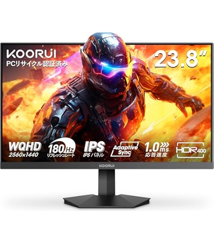 Amazon.co.jp: KOORUI ゲーミングモニター 27インチ モニター 170Hz